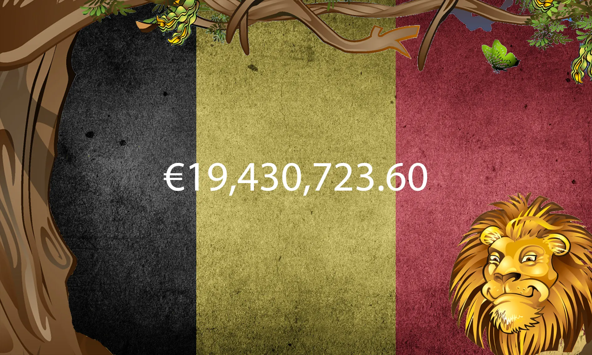 Mega Moolah record jackpot win with Belgium flag