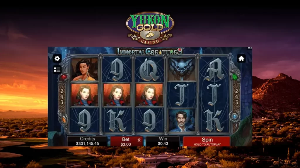 Immortal Romance at Yukon Gold Casino Mega Moolah