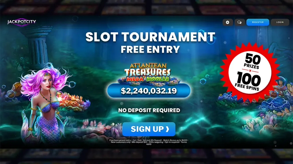 Mega Moolah slot tournament at Jackpot City Casino Canada 