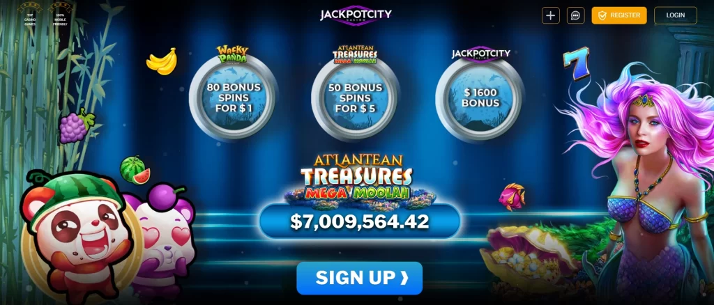 Jackpotcity bonus $1